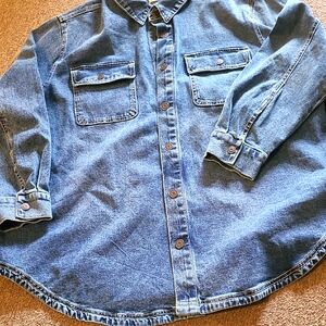 Denim Button-Up Shirt
